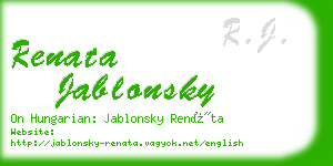 renata jablonsky business card